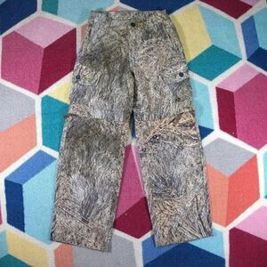 Magellan Pants Boys Medium Green Camouflage Moisture Wick Convertible Hunting Si
